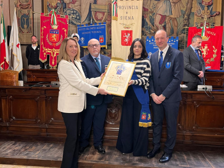 All'Università di Siena l'Emblema Araldico dell'Istituto del Nastro Azzurro