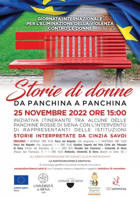 STORIE DI DONNE DA PANCHINA A PANCHINA