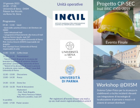 Workshop@DIISM, Progetto CP-SEC Inail BRiC 2019