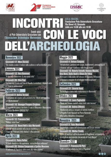 Grosseto: "Incontri con le voci dell'archeologia"