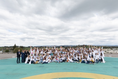 saluto degli studenti del 6° anno di Medicina e chirurgia