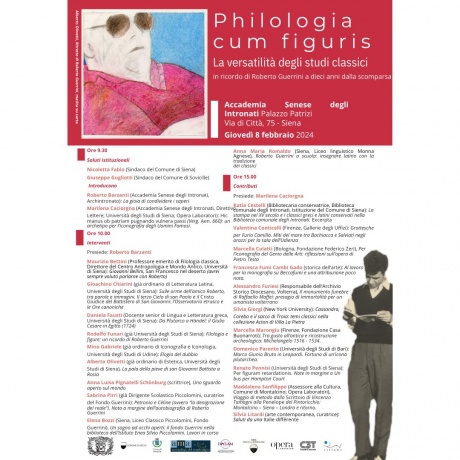 "Philologia cum figuris": giornata di studi in ricordo di Roberto Guerrini