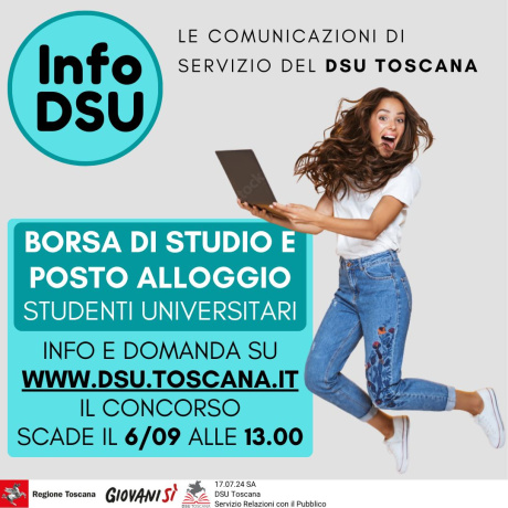 Borsa di studio DSU Toscana a.a. 2024-2025: incontri informativi a Grosseto