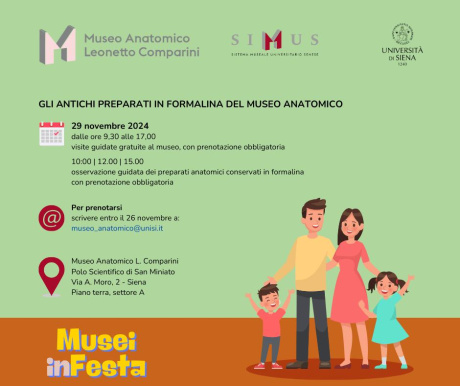 “Musei in Festa” fa tappa al Museo anatomico Leonetto Comparini