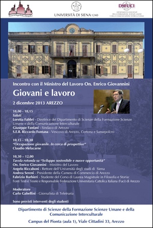 Locandina "Giovani e lavoro"
