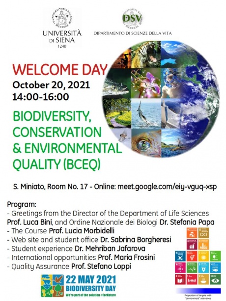 Welcome Day Biodiversity Welcome Day Biodiversity