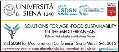 "Solutions for Agri-food Sustainability in the Mediterranean. Policies, technologies and business models" 