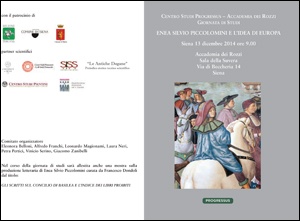 locandina "Enea Silvio Piccolomini e l'idea di Europa" locandina "Enea Silvio Piccolomini e l'idea di Europa"
