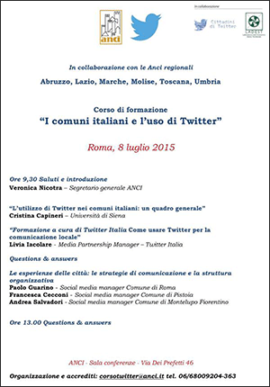"Comuni italiani e uso di twitter"