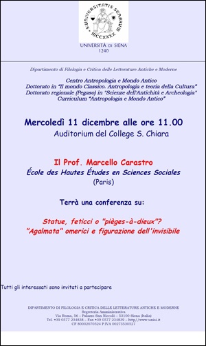 locandina conferenza prof. Carastro