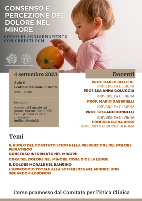 Consenso e percezione del dolore nel minore