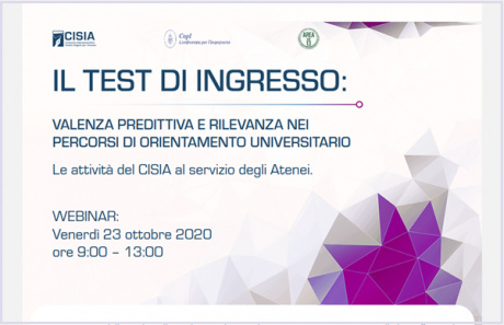 Convegno oline CISIA sulla valenza predittiva dei test d’ingresso