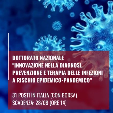 Al via il dottorato di interesse nazionale “Innovazione nella diagnosi, prevenzione e terapia delle infezioni a rischio epidemico-pandemico”