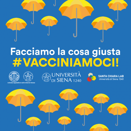 "Facciamo la cosa giusta. #Vacciniamoci" "Facciamo la cosa giusta. #Vacciniamoci"