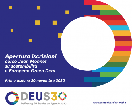 Aperte le iscrizioni al corso J. Monnet DEUS30 Aperte le iscrizioni al corso J. Monnet DEUS30