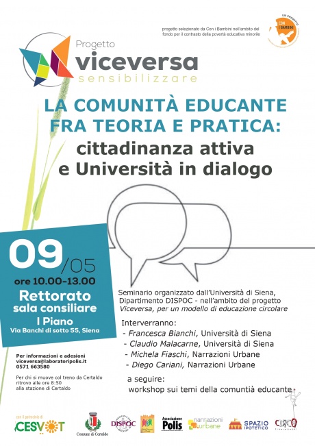 La comunità educante fra teoria e pratica: cittadinanza attiva e Università in dialogo