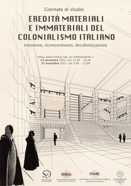 Giornate di studio “Eredità materiali e immateriali del colonialismo italiano: rimozione, riconoscimento, decolonizzazione”