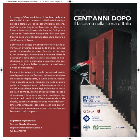 "Cent’anni dopo. Il fascismo nella storia d’Italia”