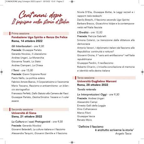 "Cent’anni dopo. Il fascismo nella storia d’Italia”