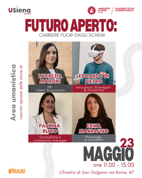 “Futuro aperto: carriere fuori dagli schemi” “Futuro aperto: carriere fuori dagli schemi”