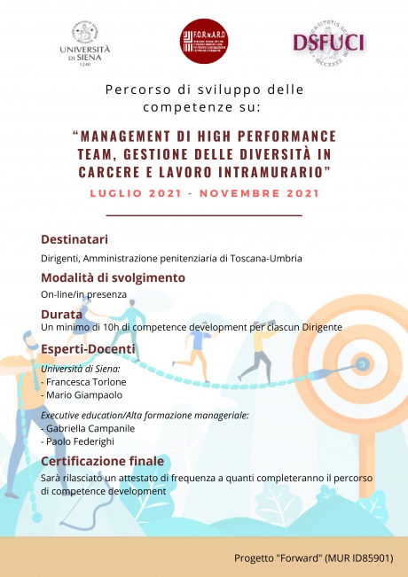 Percorso formativo “Management di high performance team, gestione delle diversità in carcere e lavoro intramurario”