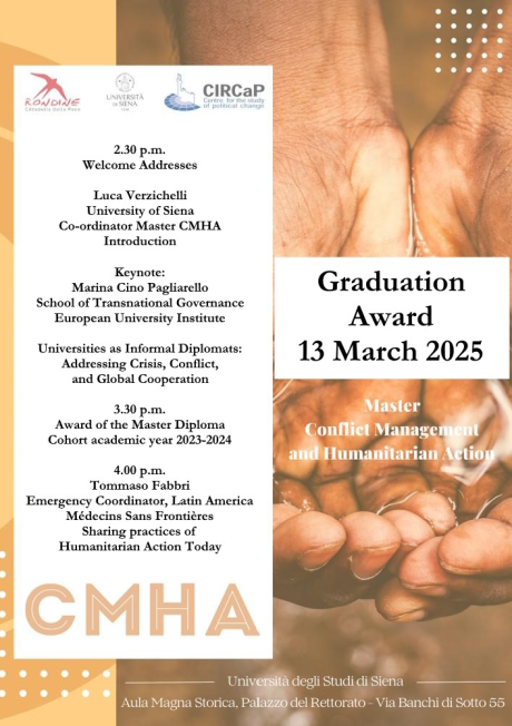 Master Conflict Management and Humanitarian Action: Graduation Award