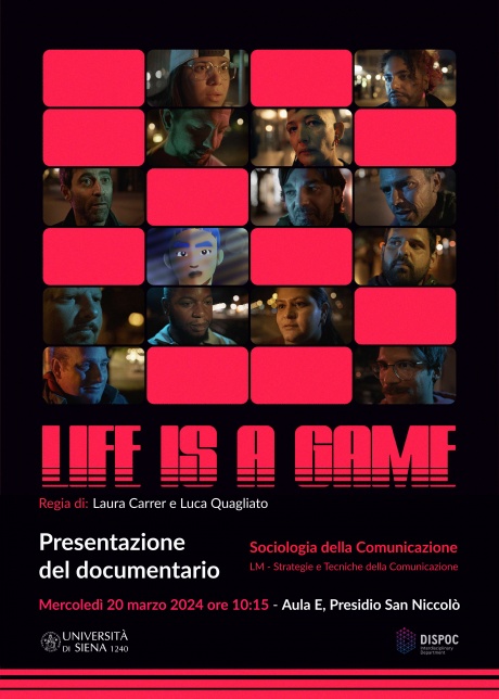 Presentazione del documentario "Life is a game"
