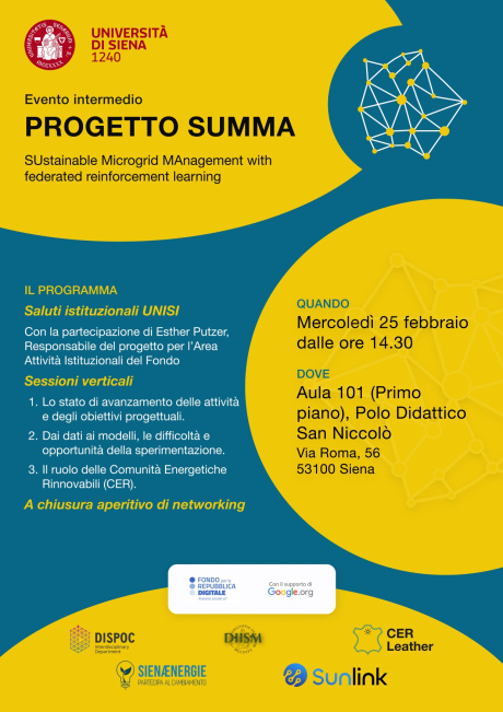 Progetto SUMMA su microgrid sostenibili e Comunità Energetiche Rinnovabili Progetto SUMMA su microgrid sostenibili e Comunità Energetiche Rinnovabili