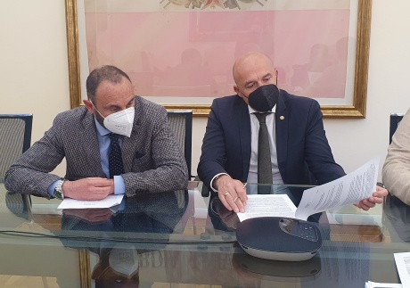 Il Rettore Francesco Frati, il direttore generale Emanuele Fidora