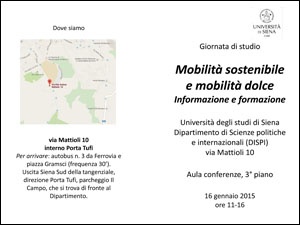giornata di studio "Mobilità sostenibile e mobilità dolce" giornata di studio "Mobilità sostenibile e mobilità dolce"