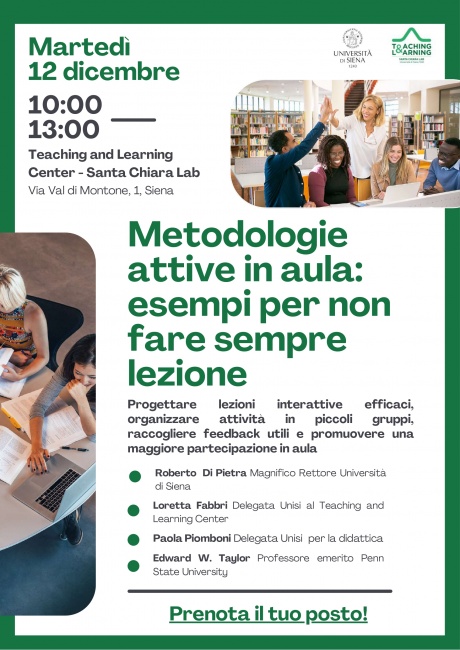 “Metodologie attive in aula: esempi per non fare sempre lezione”