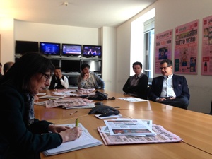 la visita degli studenti alla redazione del Corriere della Sera e della Gazzetta dello Sport