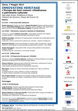 Locandina Innovating Heritage