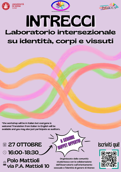 "Intrecci": laboratorio intersezionale su identità, corpi e vissuti