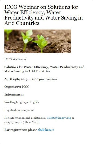 ICCG webinar Solutions for water efficiency