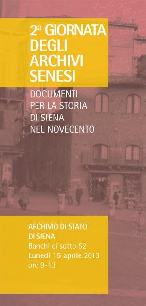 brochure Seconda giornata archivi senesi