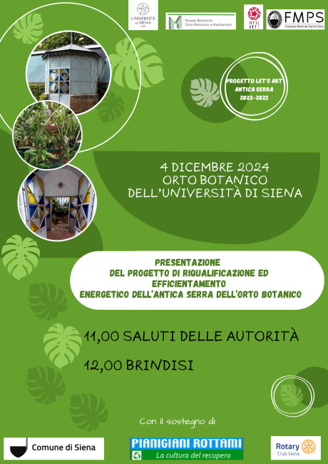 Inaugurazione serra Orto botanico dell'Università di Siena