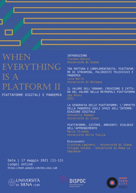 When everything is a platform II – Piattaforme digitali e pandemia