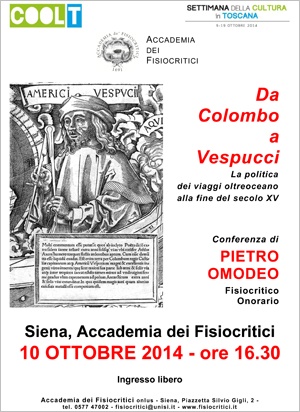 "Da Colombo a Vespucci. La politica dei viaggi oltreoceano alla fine del XV secolo"