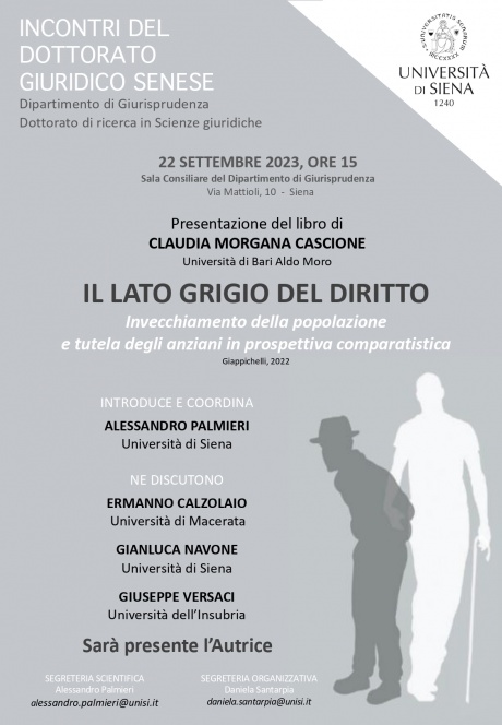Presentazione libro di Claudia Morgana Cascione  "Il lato grigio del diritto"