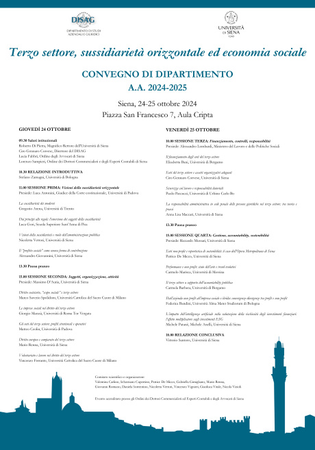 Convegno "Terzo settore, sussidiarietà orizzontale ed economia sociale"