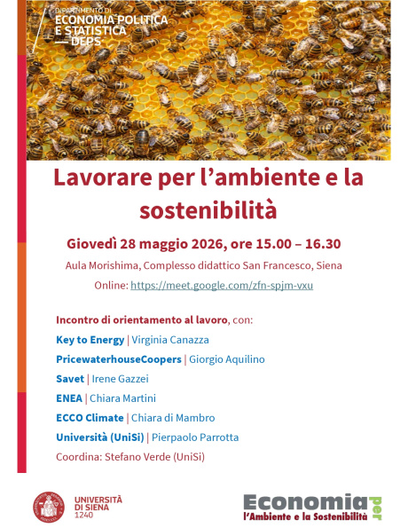 Lavorare per l'ambiente e la sostenibilità Lavorare per l'ambiente e la sostenibilità