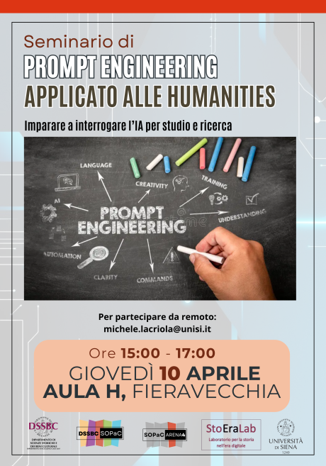 seminario “Prompt Engineering applicato alle Humanities” seminario “Prompt Engineering applicato alle Humanities”