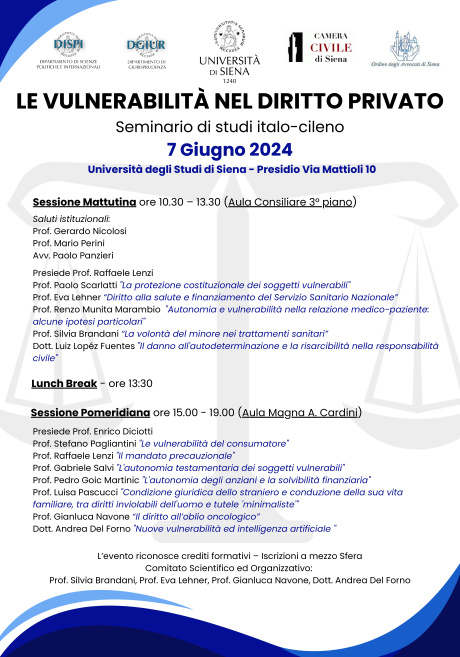 “Le vulnerabilità nel diritto privato”