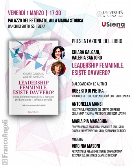 Presentazione del libro "Leadership femminile. Esiste davvero?" Presentazione del libro "Leadership femminile. Esiste davvero?"