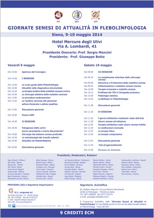 Convegno “Giornate senesi di attualità in flebolinfologia”