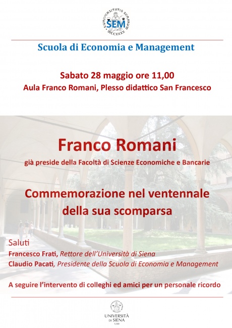 Commemorazione di Franco Romani