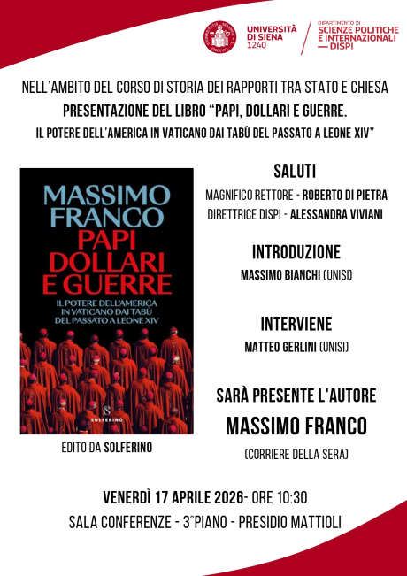Presentazione del libro "Papi, dollari e guerre"