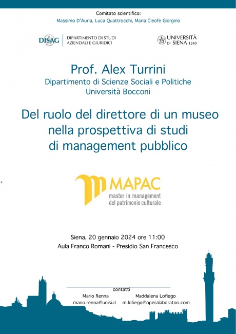 Lezione inaugurale del master in Management del patrimonio culturale – MAPAC