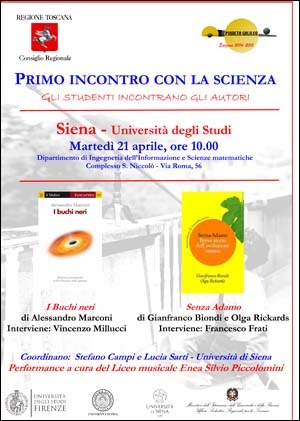 Primo incontro con la scienza. Gli studenti incontrano gli autori